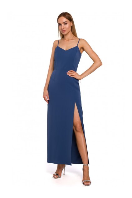 Jednoduché dlhé šaty na ramienka