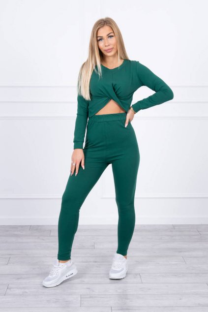 Súprava s prekríženým topom zelená