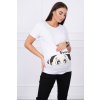 Tehotenské tričko s potlačou biele