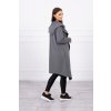 Dlhý kardigán s kapucňou grafit