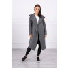 Dlhý kardigán s kapucňou grafit