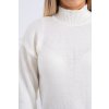 Sveter s vysokým krkom ecru
