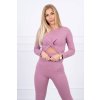 Súprava s prekríženým topom tmavo ružová