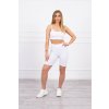 Set - bavlnených legín s vysokým pásom biely