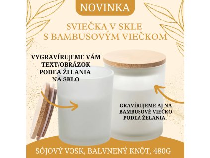 Gravírovaná sviečka v skle na želanie