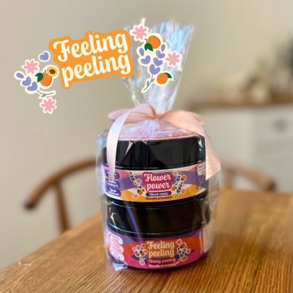 Hýčkacia darčeková sada - Marhuľa & levanduľa 🌿🍑  maslo + peeling = dvojitá porcia radosti