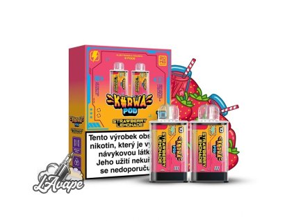 kurwa pod cartridge kapsle 2ks 1400 potahu strawberry lemonade