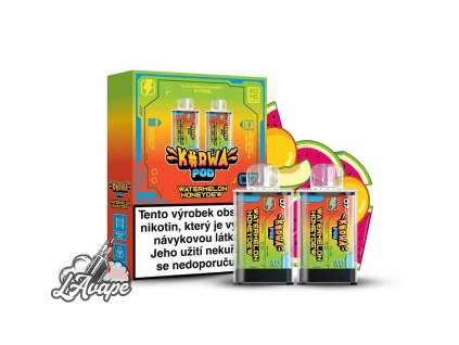 kurwa pod cartridge kapsle 2ks 1400 potahu watermelon honeydew