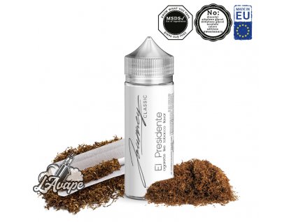 AEON Journey Classic El Presidente - tabákový mix, vhodný na celodenní vaping, neutrální, mírně sladký - lavape.cz