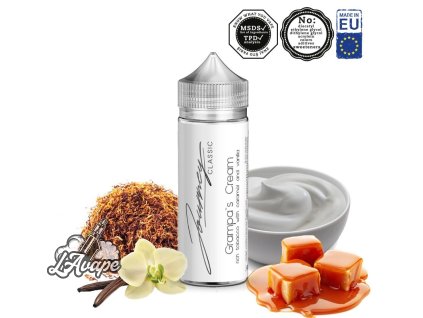 Příchuť 24ml v 120ml lahvičce - AEON Journey Classic Grampas Cream. Jemný tabák, karamel, vanilka. lavape.cz
