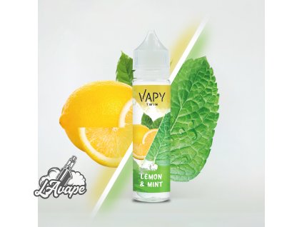 Příchuť 10ml v 60ml lahvičce - VAPY Twin Lemon Mint 10/60ml -  LAVAPE.CZ