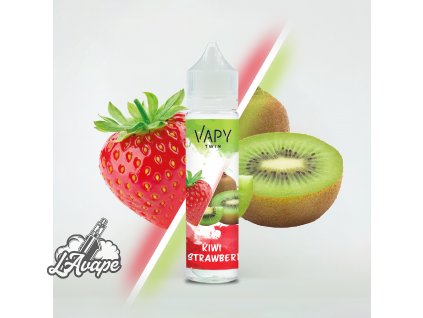 Příchuť 10ml v 60ml lahvičce - VAPY Twin Kiwi Strawberry 10/60ml  -  LAVAPE.CZ