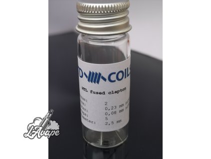 TD COILS Fused Clapton NI80 0,8 Ohm - ručně vyráběná spirálka Fused Clapton, 5 ks v balení. LAVAPE.CZ