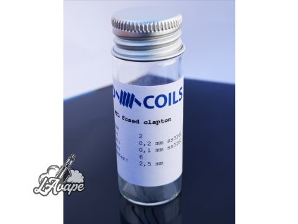 TD COILS Fused Clapton SS316L 0,8 Ohm - ručně vyráběná spirálka Fused Clapton, 5 ks v balení. LAVAPE.CZ