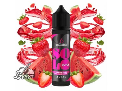 Příchuť 20ml v 60ml lahvičce - Bombo Solo Juice - Watermelon Strawberry 20/60ml LAVAPE.CZ