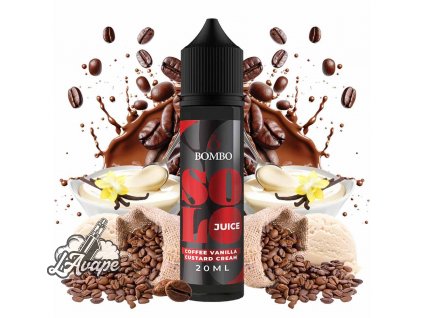 Příchuť 20ml v 60ml lahvičce - Bombo Solo Juice - Coffee Vanilla Custard Cream 20/60ml LAVAPE.CZ