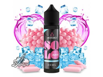 Příchuť 20ml v 60ml lahvičce - Bombo Solo Juice - Bombo Solo Juice - Bubblegum Ice 20/60ml LAVAPE.CZ