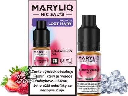 liquid maryliq nic salt strawberry ice 10ml 20mg