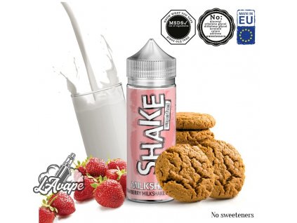 Příchuť 24ml v 120ml lahvičce - AEON SHAKE Milk Shake. Jahodový milkshake se sušenkami. LAVAPE.CZ