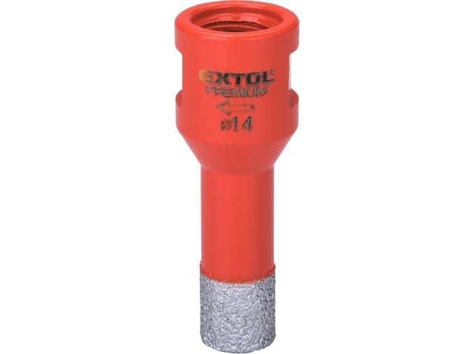 korunka vykružovací diamantová, O 14mm, závit M14