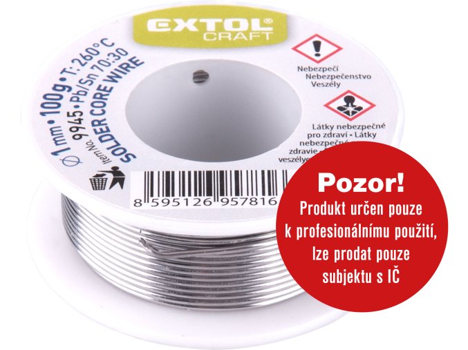 pájecí drát Sn30/Pb70, O 1mm, 100g