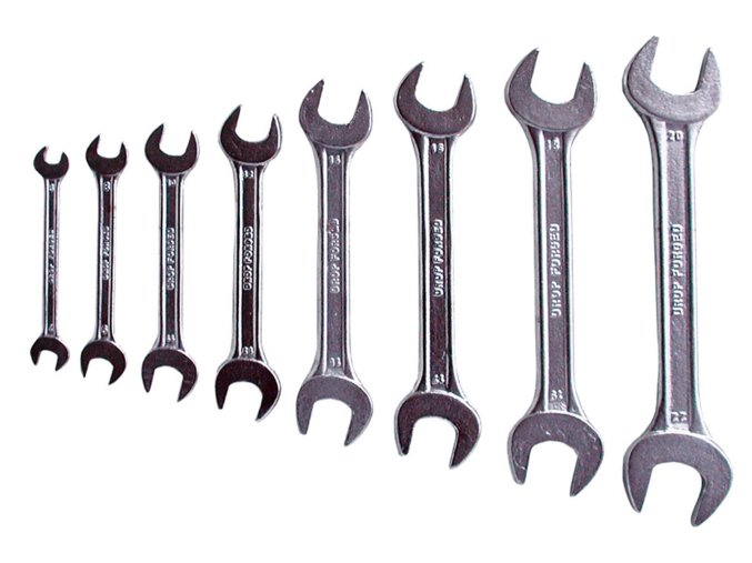 ploché klíče, sada 8ks, 6-22mm