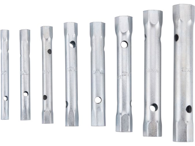 trubkové klíče, sada 8ks, 6-22mm, CrV