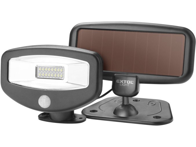 LED reflektor s pohybovým čidlem, 100lm, solární nabíjení