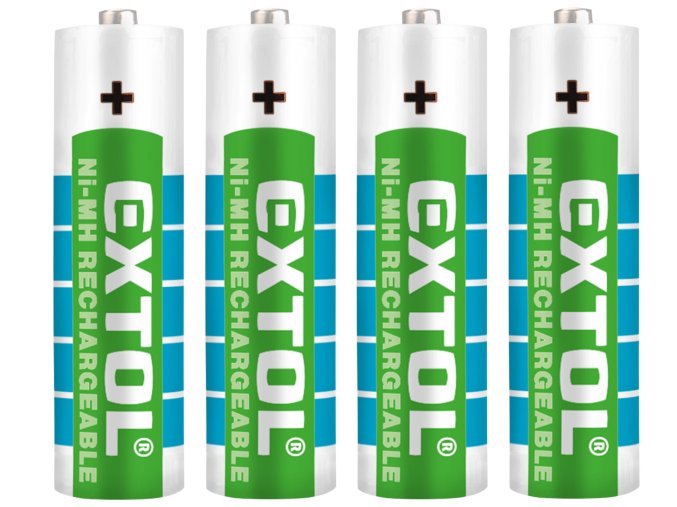 nabíjecí baterie, 4ks, AA (HR6), 1,2V, 2400mAh, NiMh