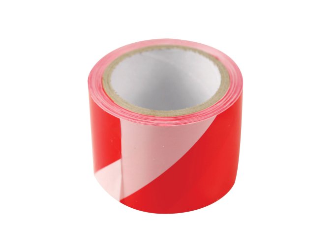 výstražná páska červeno-bílá, 75mm x 250m, PE, s nápisem ZÁKAZ VSTUPU po celé délce pásky