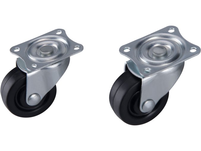 otočná kolečka z tvrdé pryže, sada 2ks, průměr 40mm