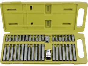 hroty IMBUS-TORX-XZN, sada 40ks, pro ráčny 3/8", 1/2", CrV