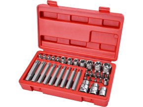hroty a hlavice Torx sada 35ks, 1/4",3/8", 1/2", CrV