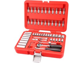 nástrčné hlavice, sada 57ks, 1/4", CrV