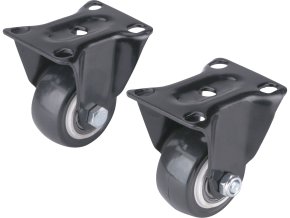 pevná kolečka s PVC obručí, sada 2ks, průměr 40mm