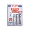 adaptéry sada 3ks z SDS PLUS na čtyřhran, 1/4"-3/8"-1/2", CrV