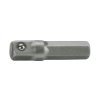 adaptér z hrotu 1/4" na čtyřhran 1/4", L 26mm