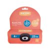 čepice s čelovkou 4x25lm, USB nabíjení, fluorescentní oranžová, ECONOMY, univerzální velikost, 100% acryl