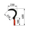 srp na trávu s plast. rukojetí, délka 40cm (pro praváky)