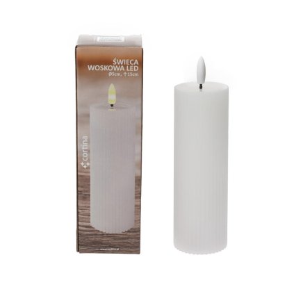 SVET.LED VRÚBKOVANÁ BIELA 18/25/PHN 15x5CM