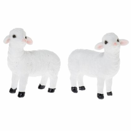 OVEČKA POLY 8CM BIELA MIX - CENA ZA 1KS