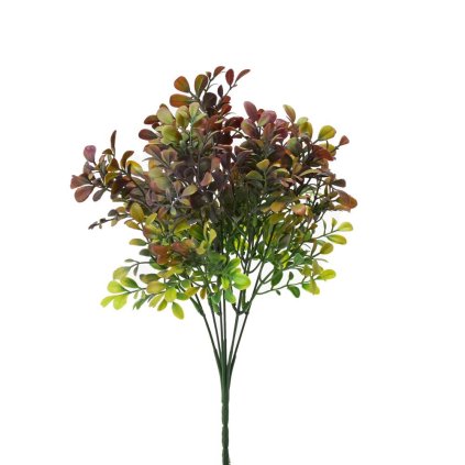 ZELEŇ DROB. LÍSTKY ZELENO-FIALOVÉ 34CM