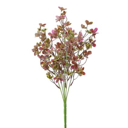 ZELEŇ DROB. LÍSTKY ZELENO-RUŽOVÁ 42CM