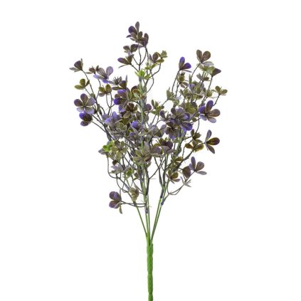 ZELEŇ DROB. LÍSTKY ZELENO-FIALOVÁ 42CM