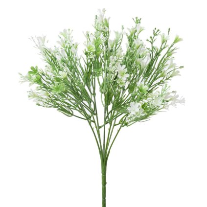 ZELEŇ BIELE DROBNÉ KVIETKY 30CM