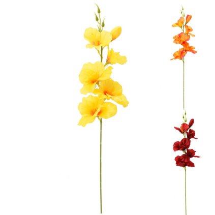 KS GLADIOLA ORANŽOVÝ,ŽLTÝ,ČERVENÝ MIX/3 55CM