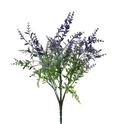 ZELEŇ DROB. LÍSTKY ZELENO - FIALOVÁ 35CM