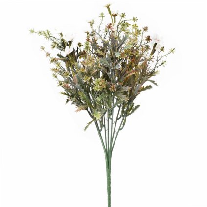 ZELEŇ DROB.KVETY ZELENO-BIELE 36cm