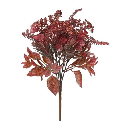 ZELEŇ ERIKA ČERVENÁ, EUCALYPTUS,EUPHORBIA 36CM