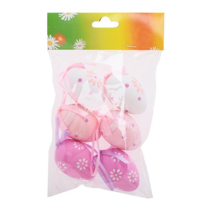 ZÁVES VAJCE PLAST S/6 6CM